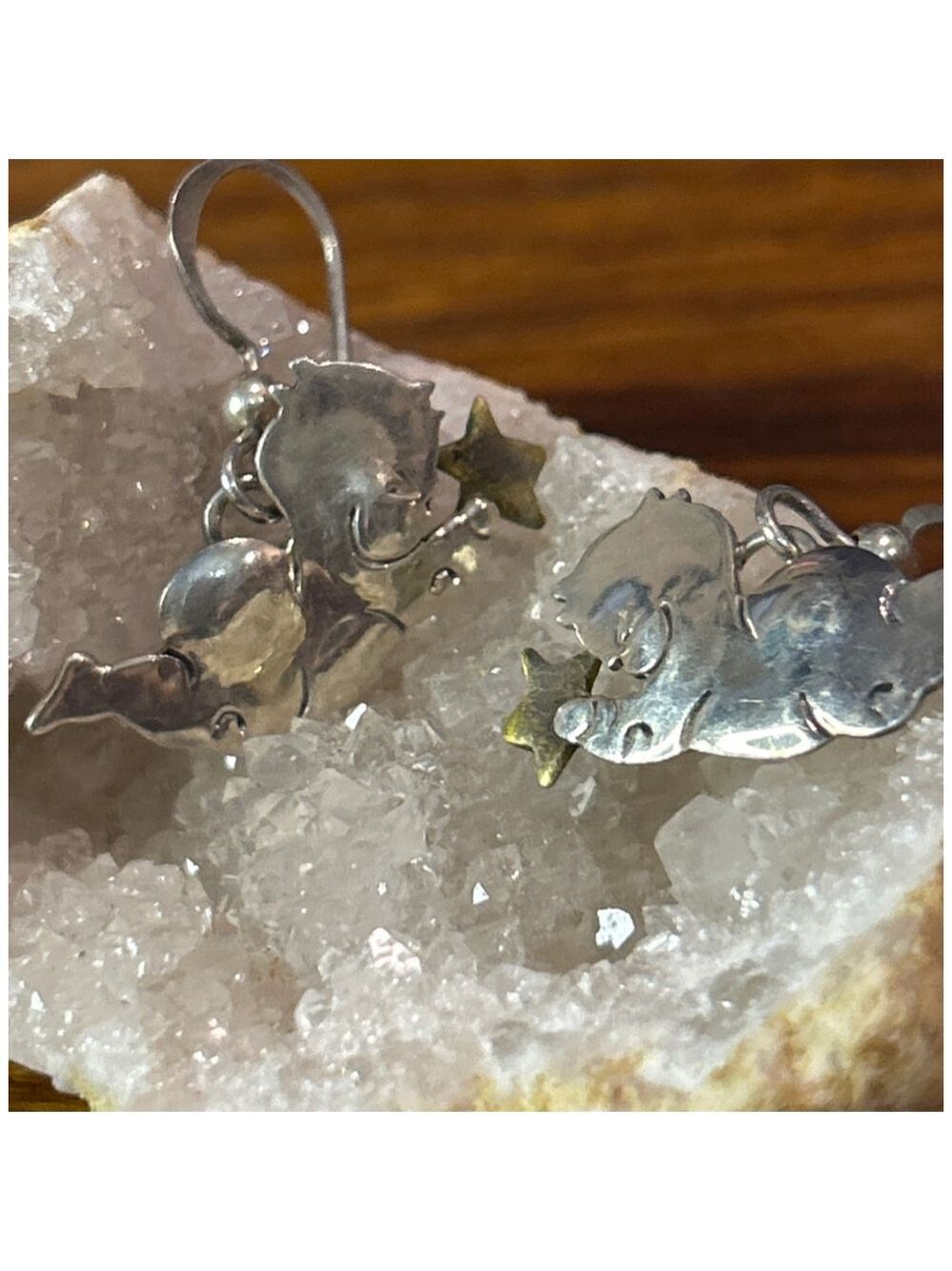 Women's Far Fetched 925 sterling chubby cherubs dangle earrings